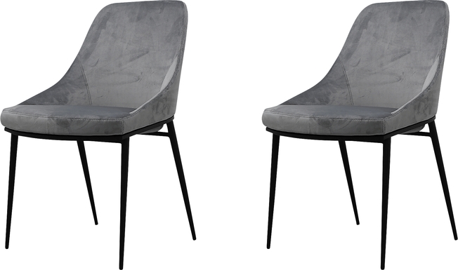 Leavenworth Gray Side Chair, Set of 2