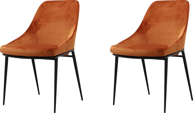 Leavenworth Orange Side Chair, Set of 2