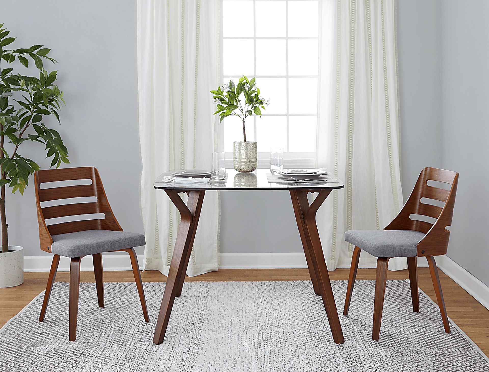 Leaway II Gray Side Chair, Set of 2 - Image 3