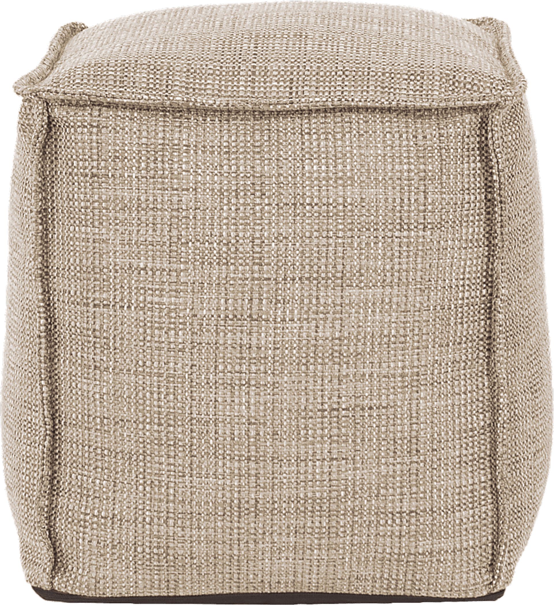 Leawood Beige Pouf - Image 2