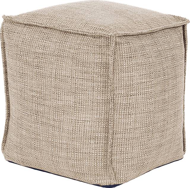Leawood Beige Pouf - Thumbnail - Image 1