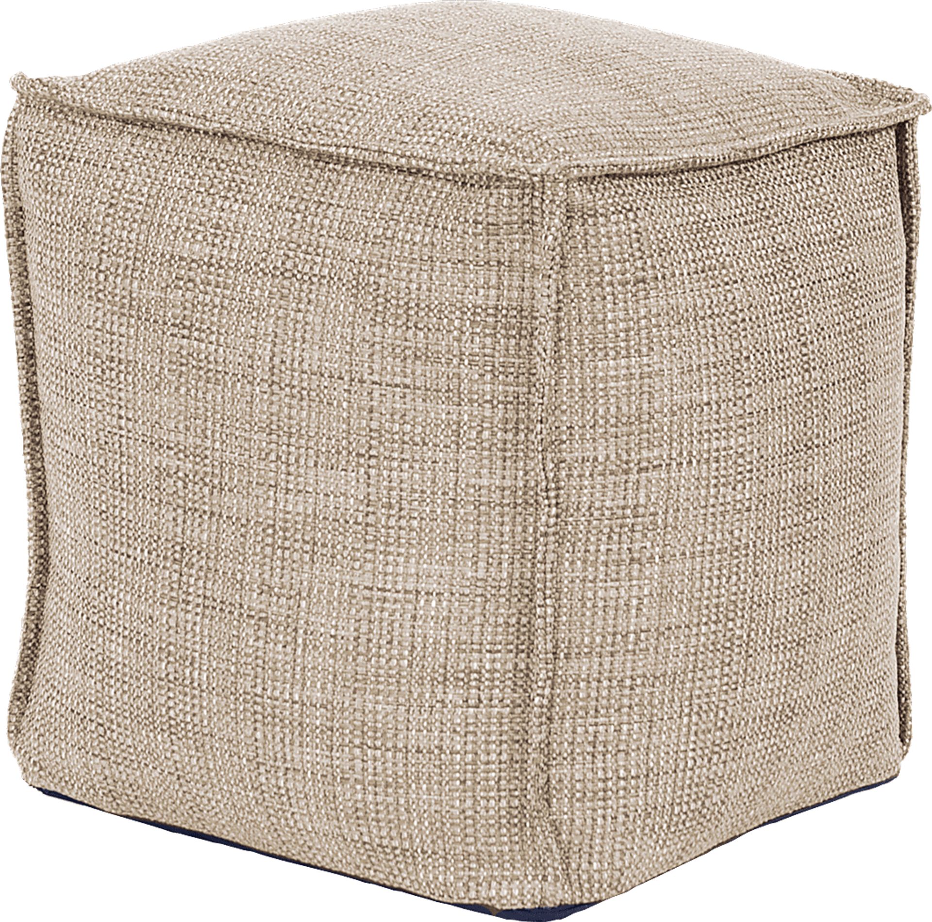 Leawood Beige Pouf - Image 1