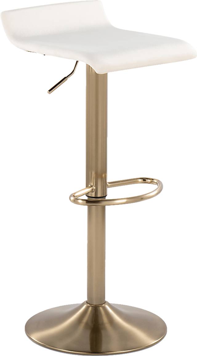 Lebato Cream Adjustable Barstool, Set of 2 - Thumbnail - Image 3