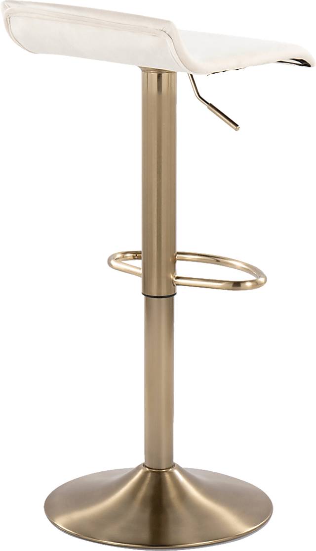 Lebato Cream Adjustable Barstool, Set of 2 - Thumbnail - Image 5