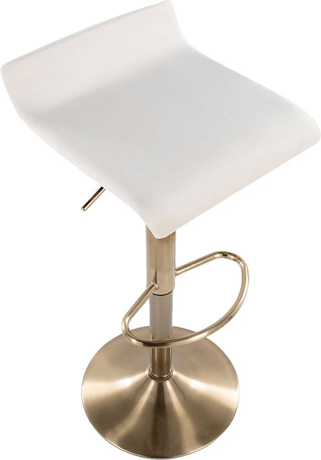 Lebato Cream Adjustable Barstool, Set of 2 - Thumbnail - Image 8