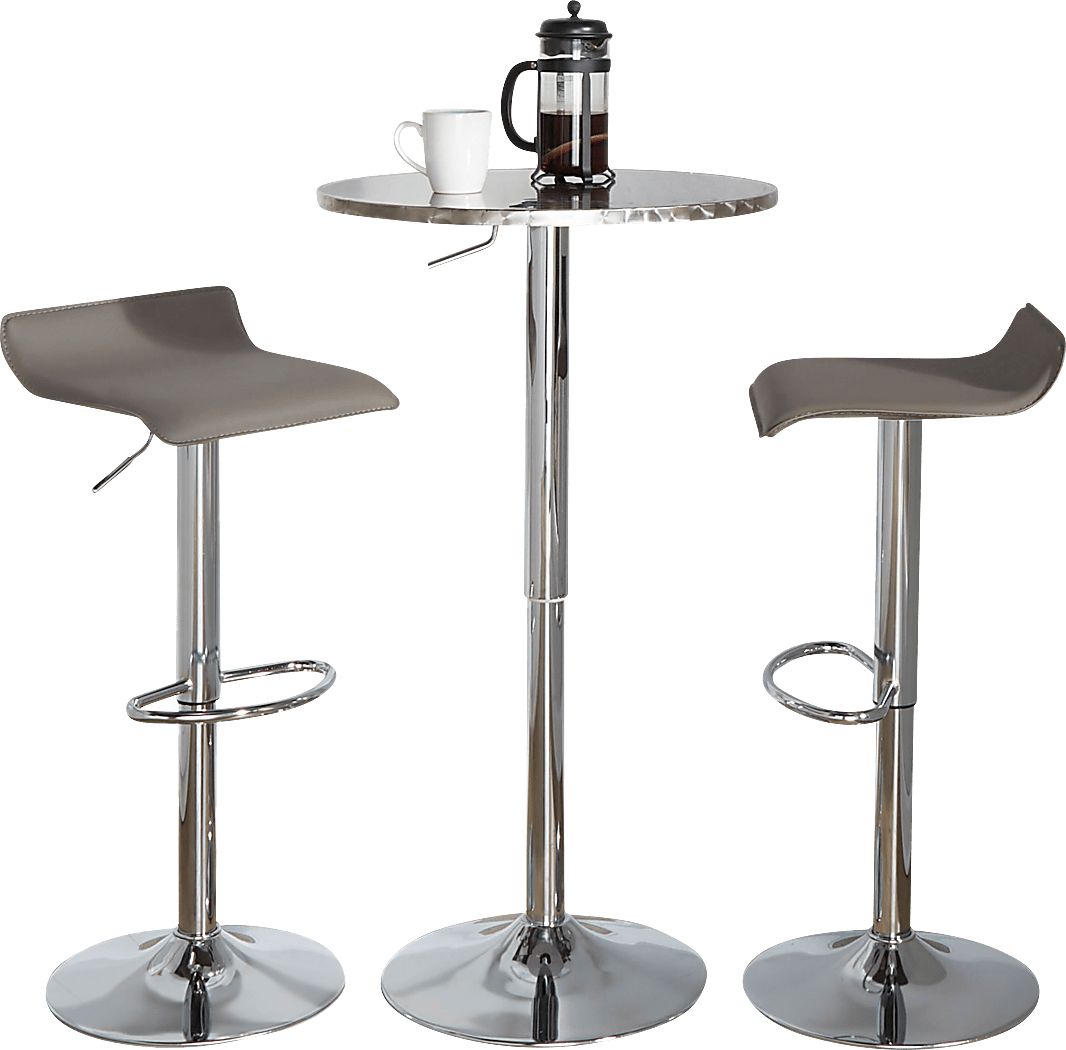 Lebato II Gray Adjustable 3 Pc Bar Set