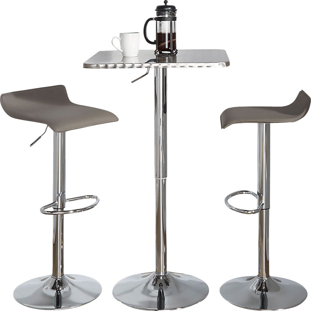 Lebato III Gray Adjustable 3 Pc Bar Set