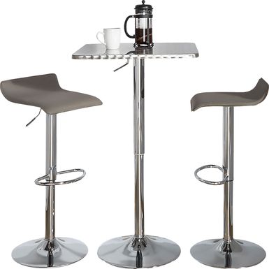 Lebato III Gray Adjustable 3 Pc Bar Set