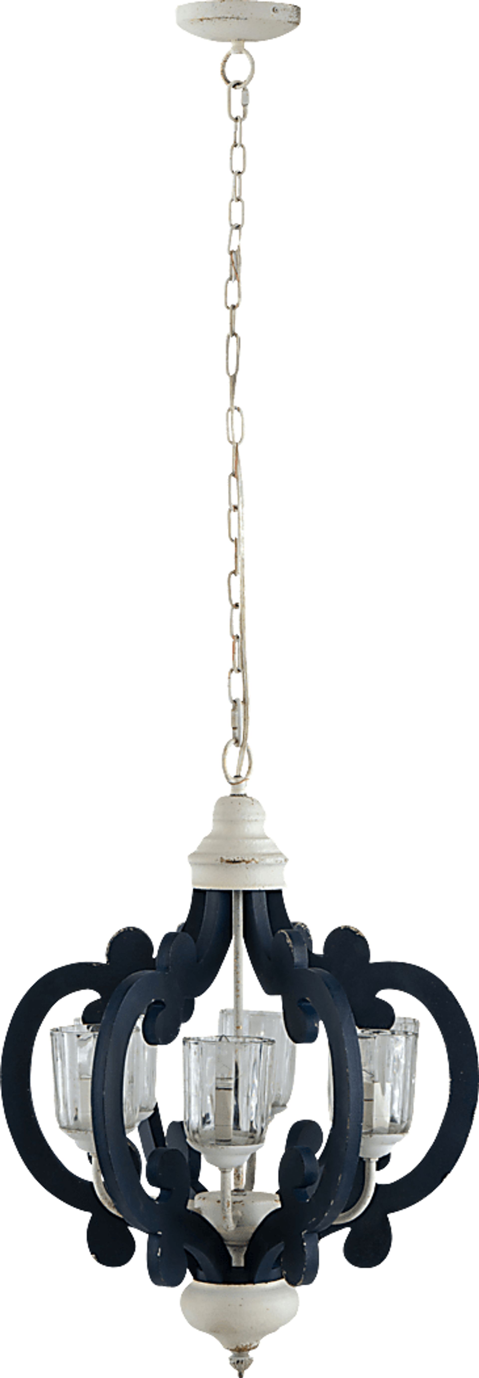 Leda Post Blue Chandelier - Image 1