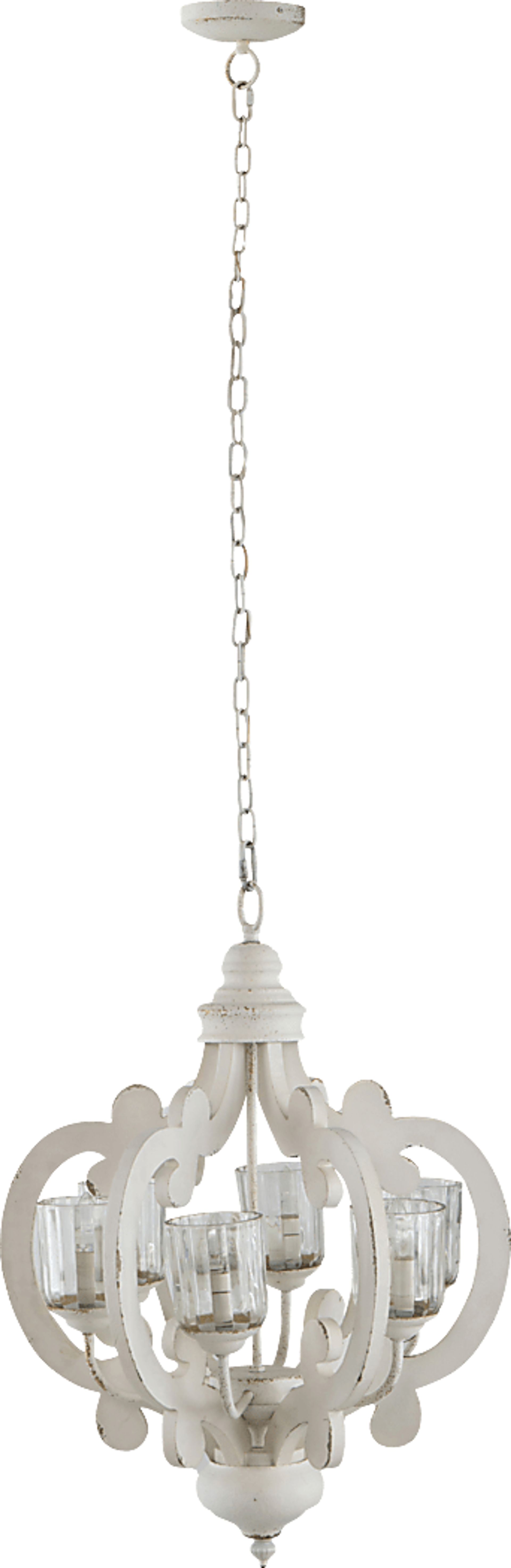 Leda Post Cream Chandelier - Image 1