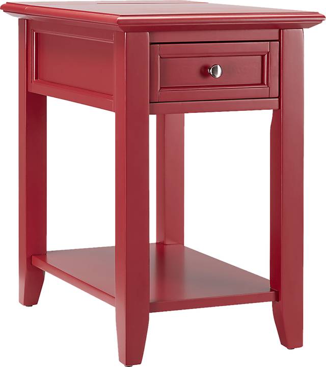 Leda Red Accent Table - Thumbnail - Image 1