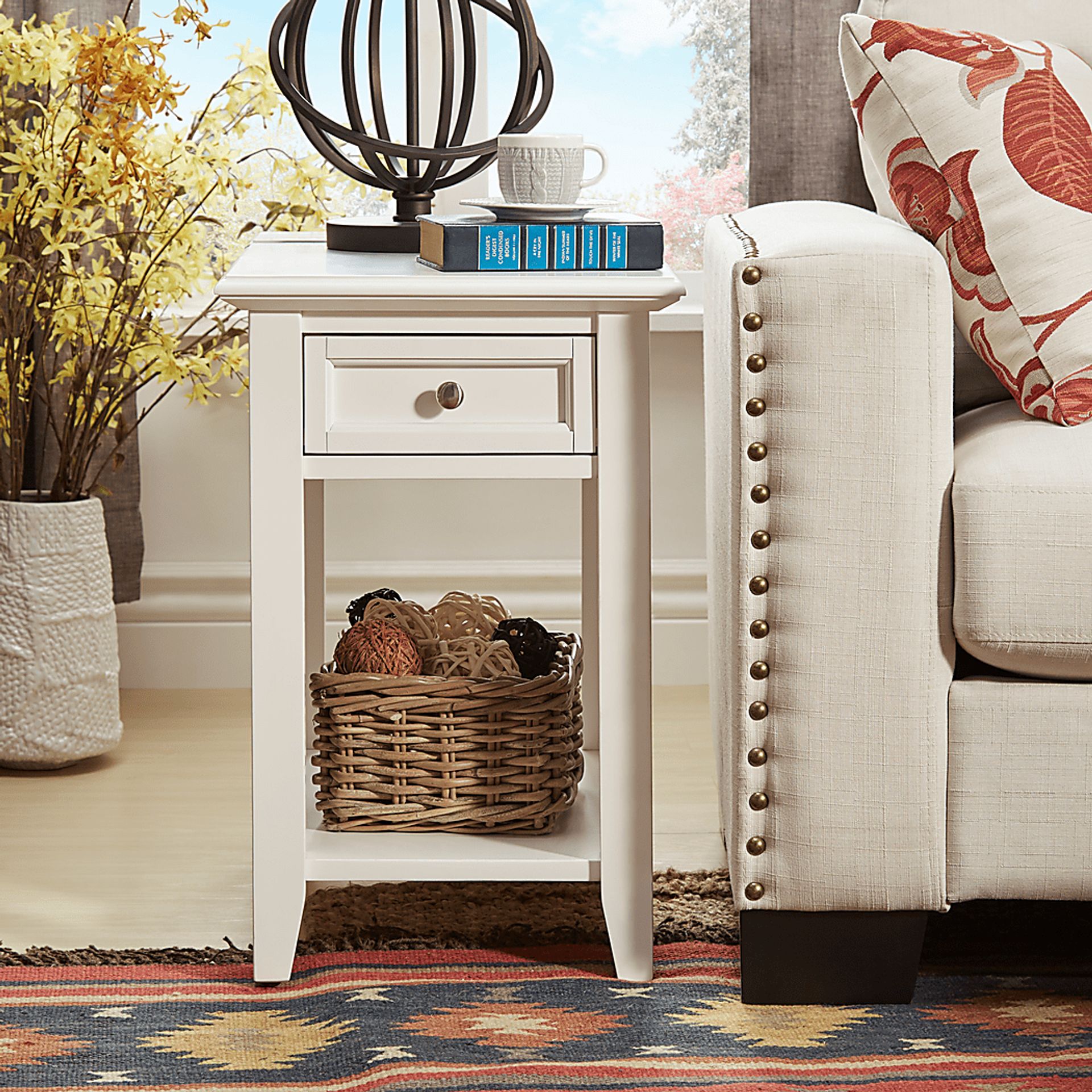 Leda White Accent Table - Image 2
