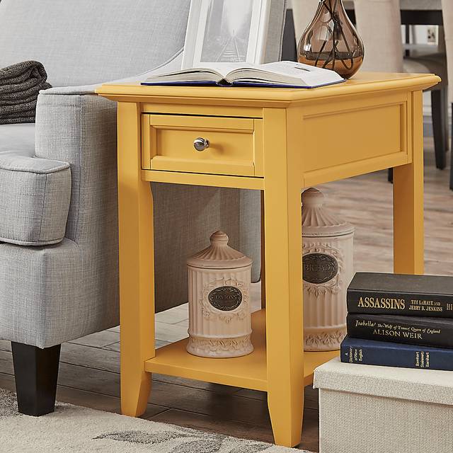 Leda Yellow Accent Table - Thumbnail - Image 2