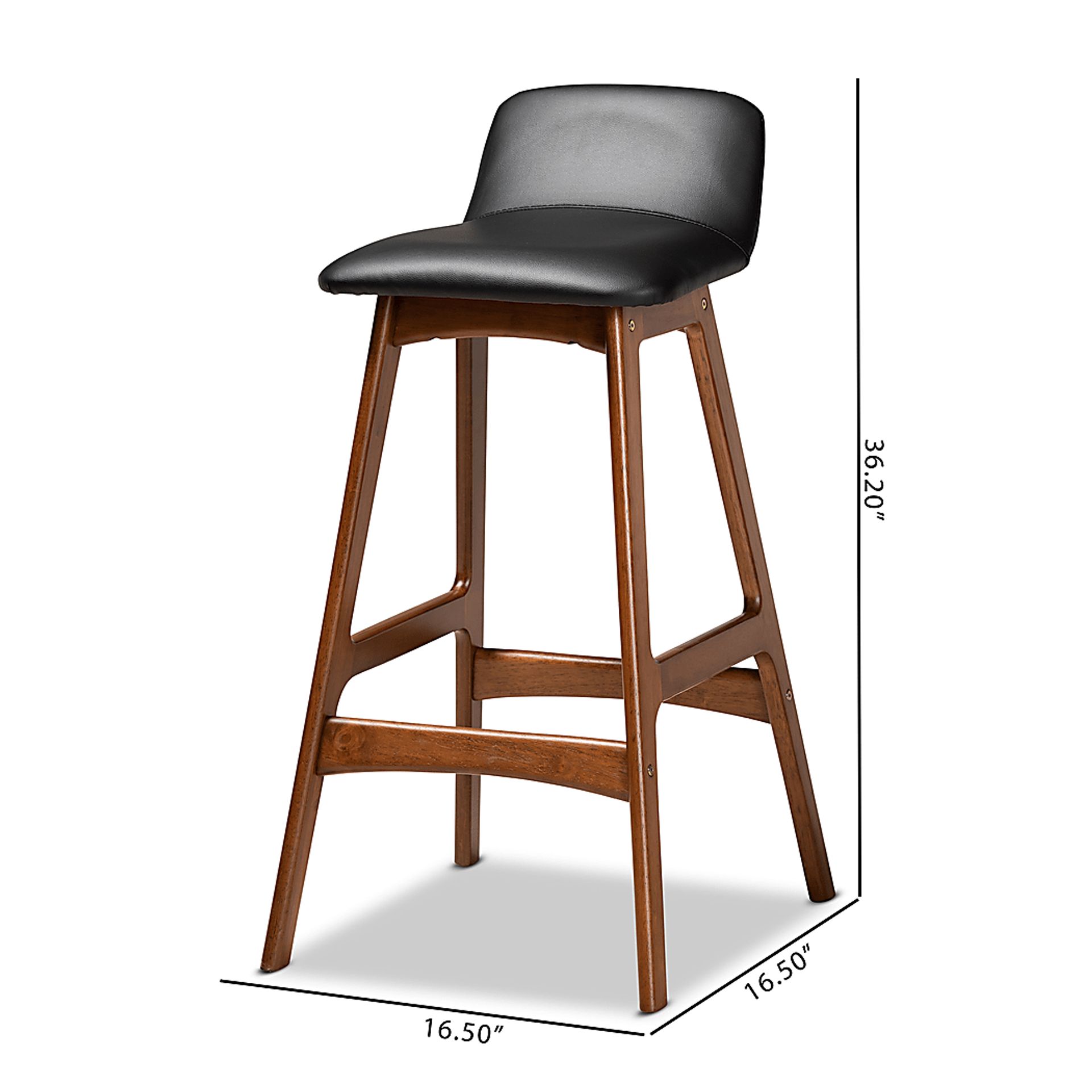 Ledford Black Barstool, Set of 2 - Image 8