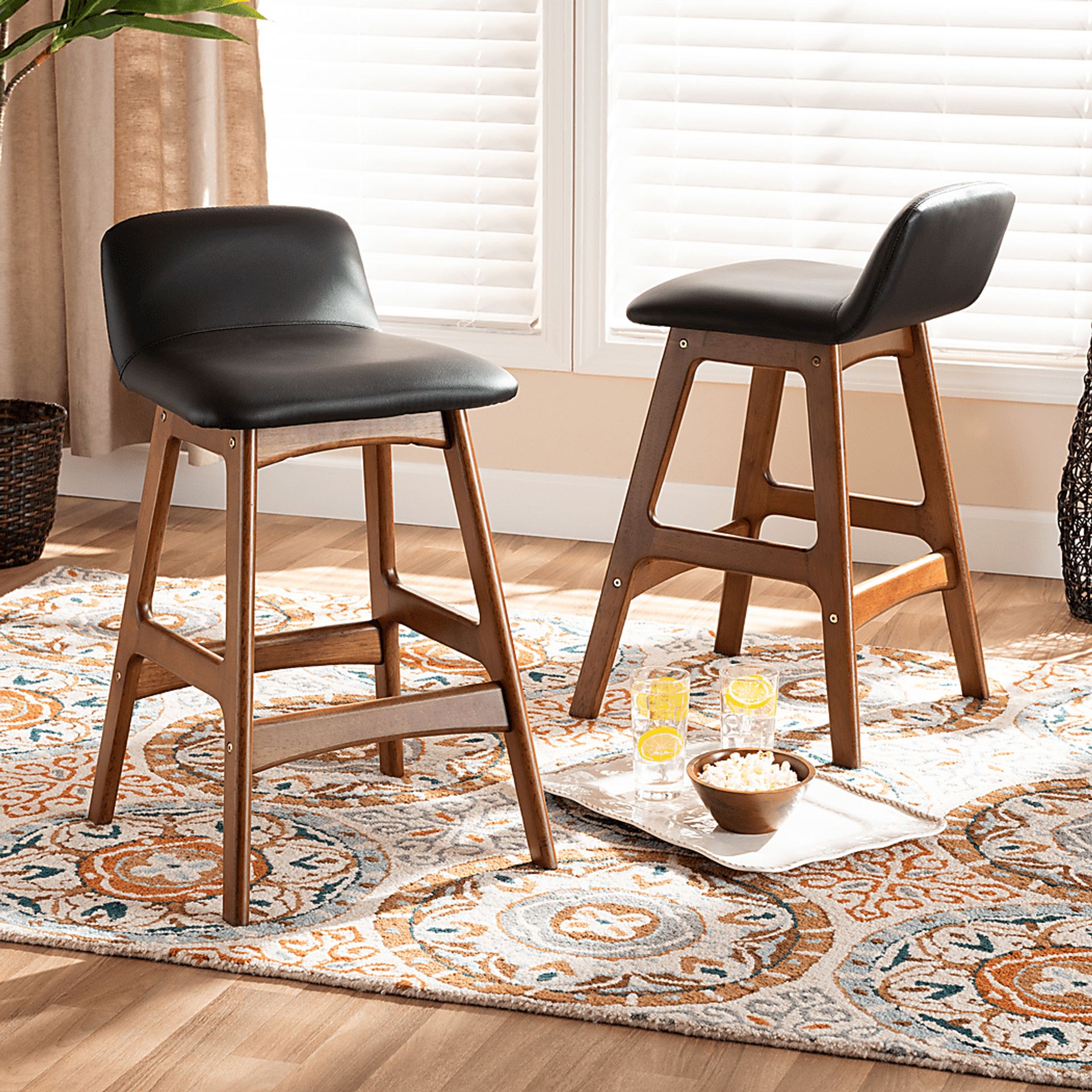 Ledford Black Counter Height Stool, Set of 2 - Image 6