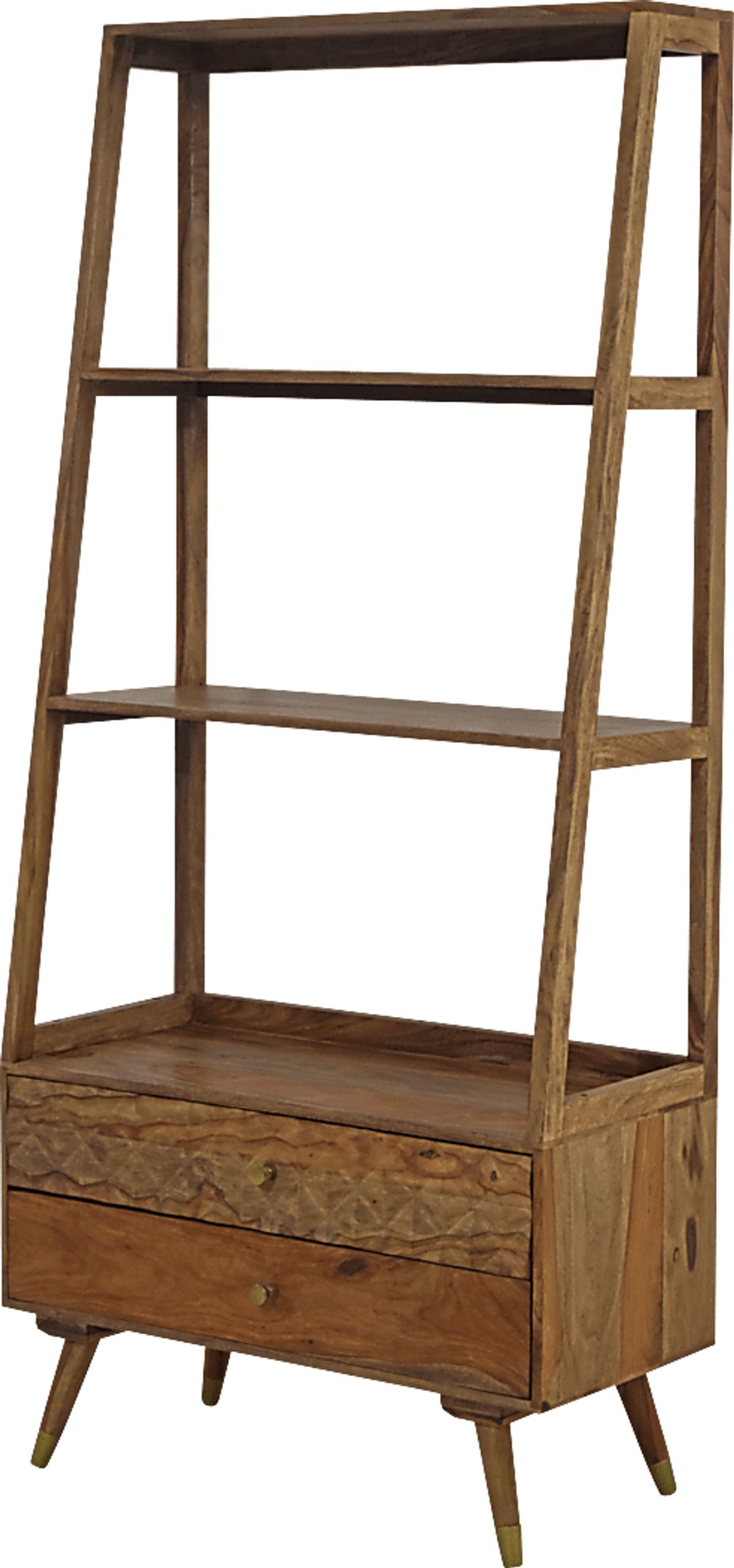 Ledford Brown Dark Wood Bookcase Rooms to Go