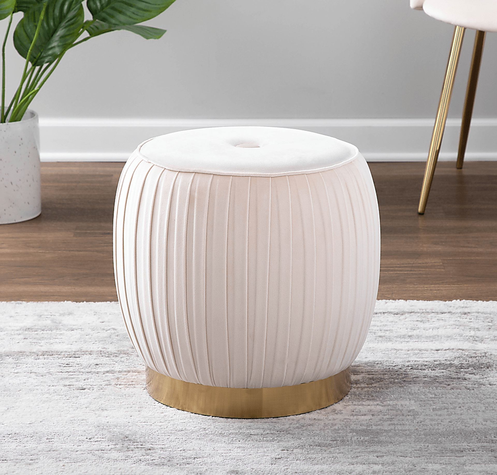 Leeambur Cream Ottoman - Image 3
