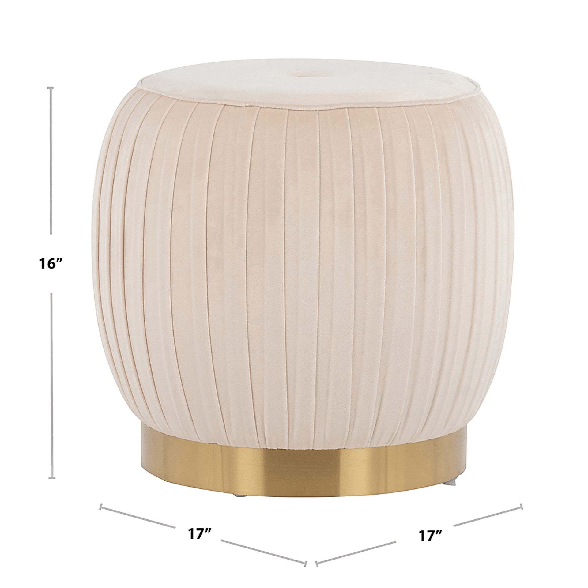 Leeambur Cream Ottoman - Image 5