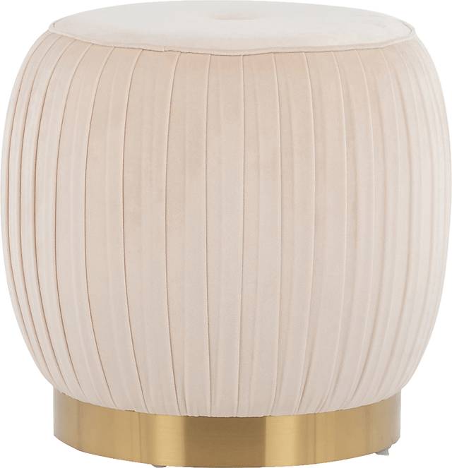 Leeambur Cream Ottoman - Thumbnail - Image 1