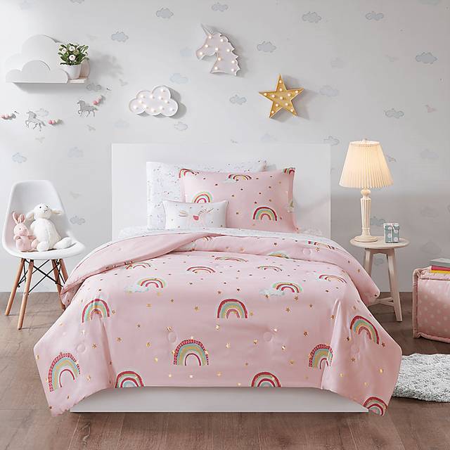 Leebaum Pink Twin Comforter Set - Thumbnail - Image 13