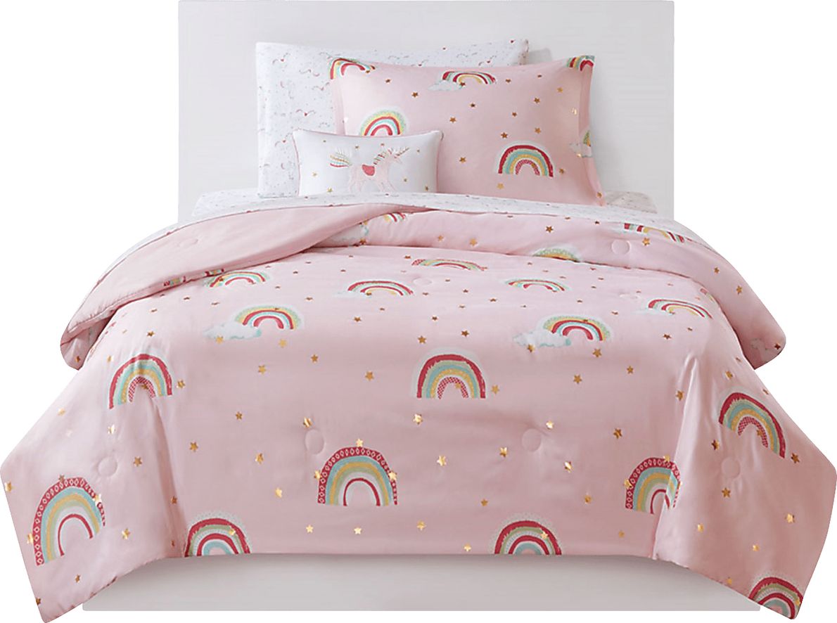 Leebaum Pink Twin Comforter Set Rooms To Go