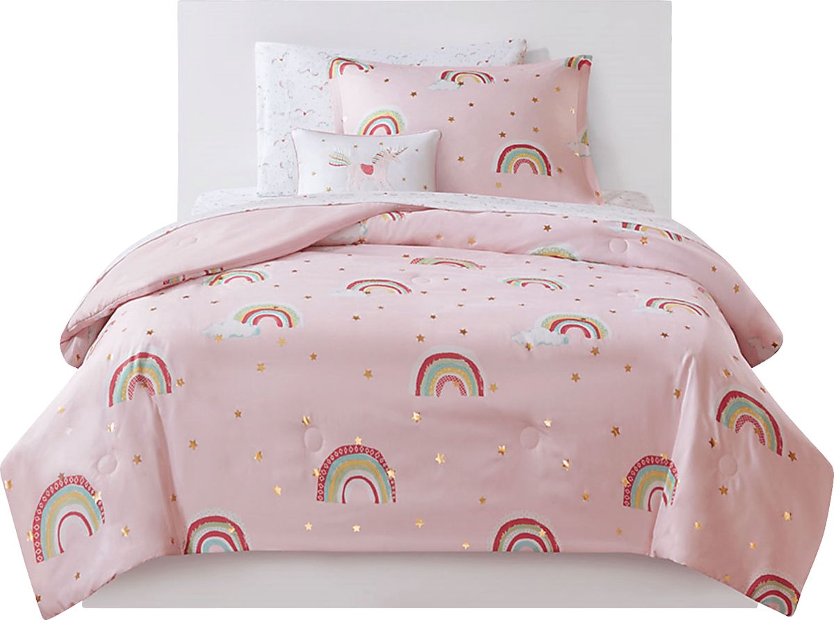 Leebaum Pink Twin Comforter Set Rooms to Go