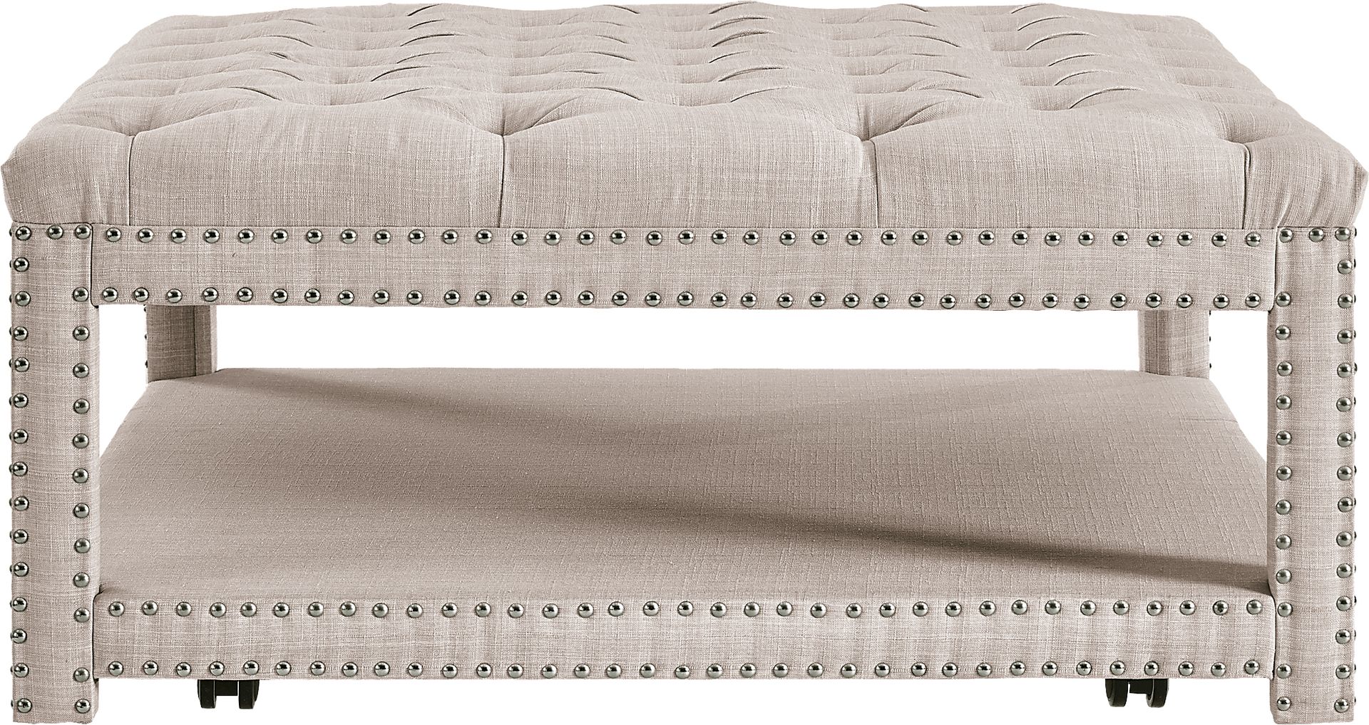 Leeflore Beige Cocktail Ottoman - Image 2