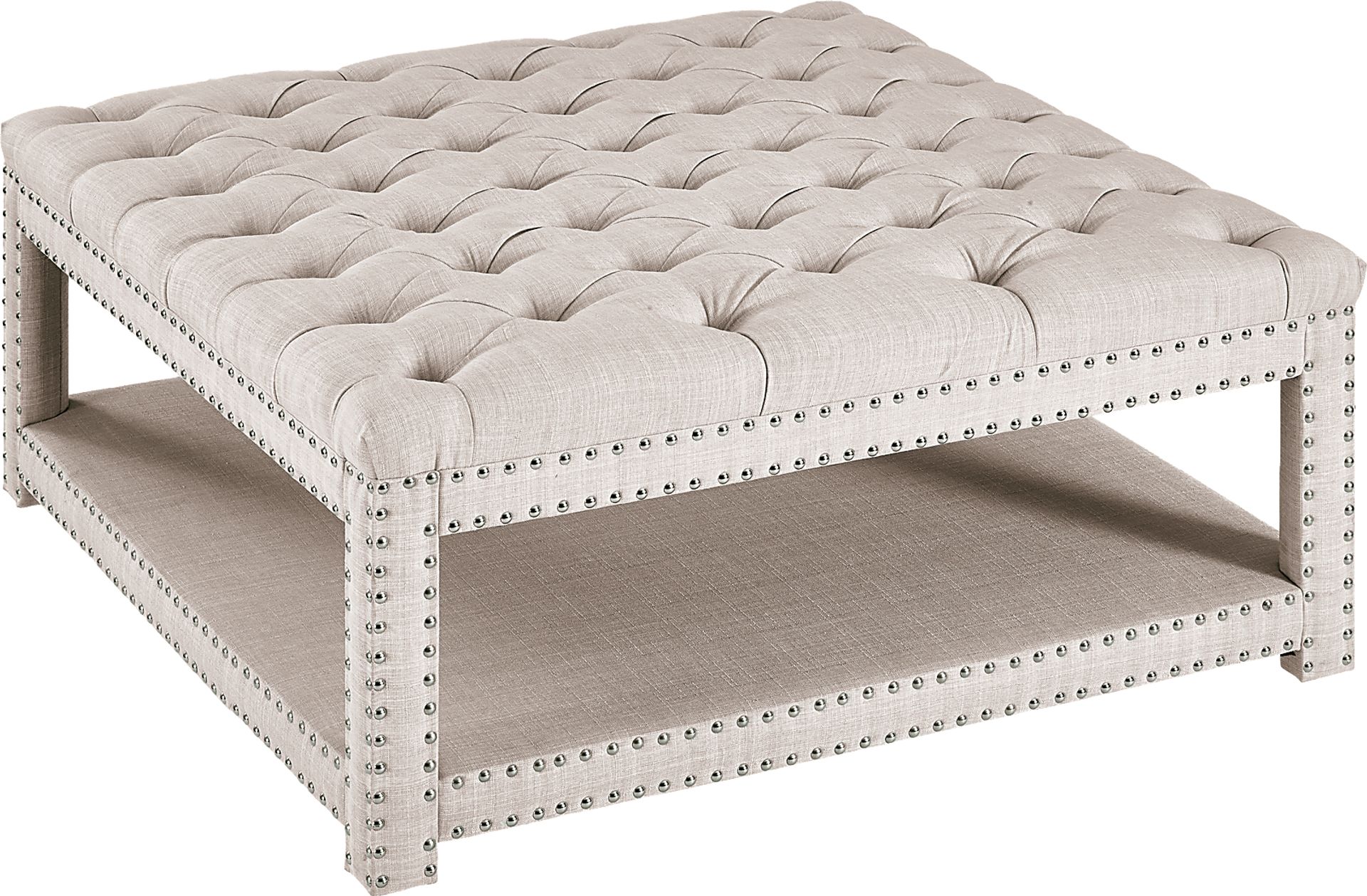 Leeflore Beige Cocktail Ottoman - Image 3