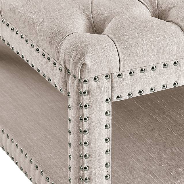 Leeflore Beige Cocktail Ottoman - Thumbnail - Image 4
