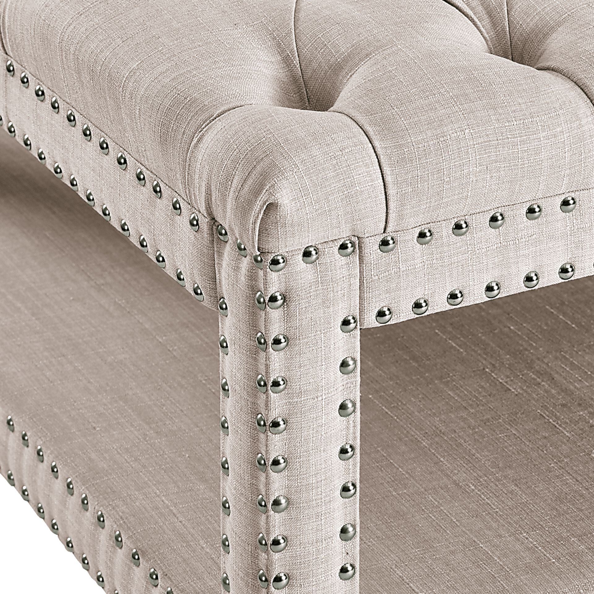 Leeflore Beige Cocktail Ottoman - Image 4