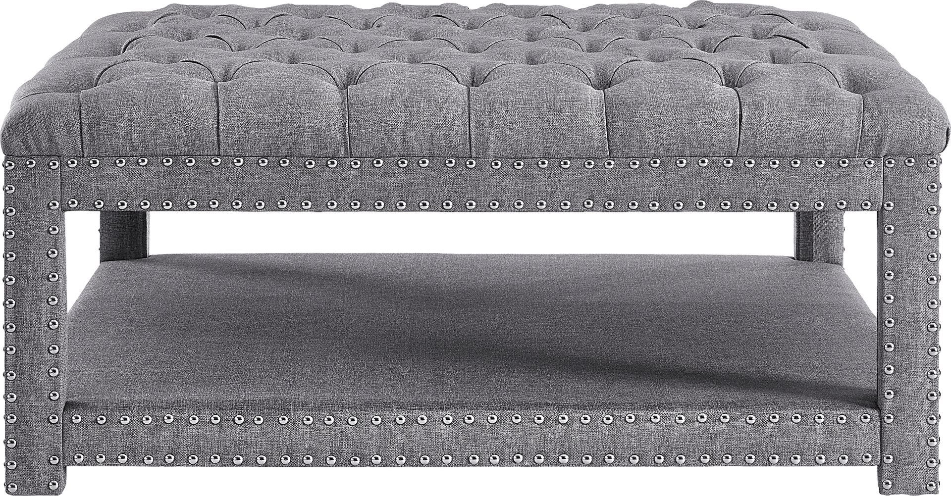 Leeflore Gray Cocktail Ottoman - Image 2