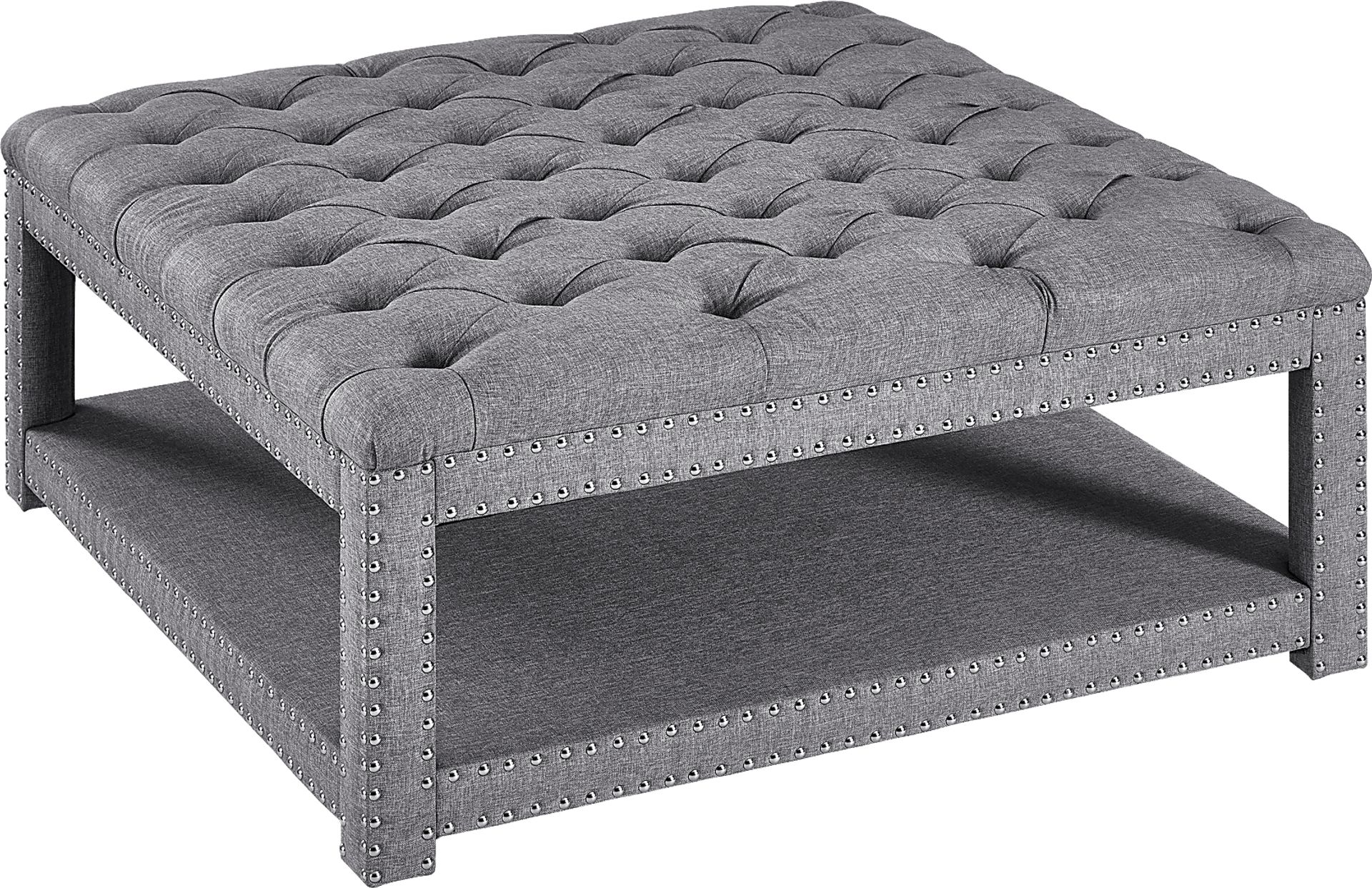 Leeflore Gray Cocktail Ottoman - Image 3