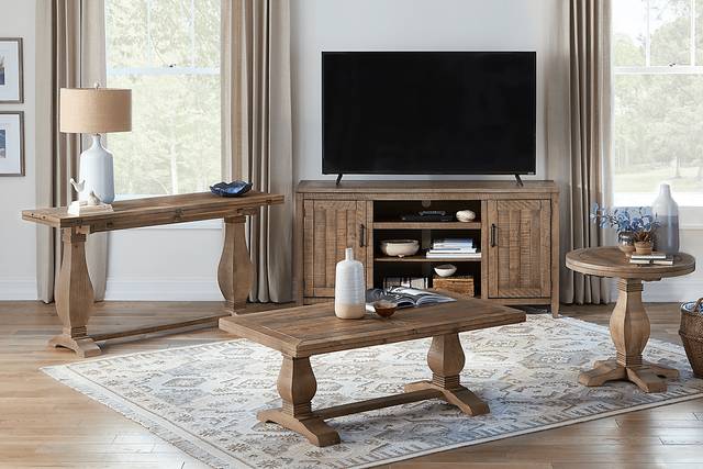 Leewood Brown 65 in. Console - Thumbnail - Image 8