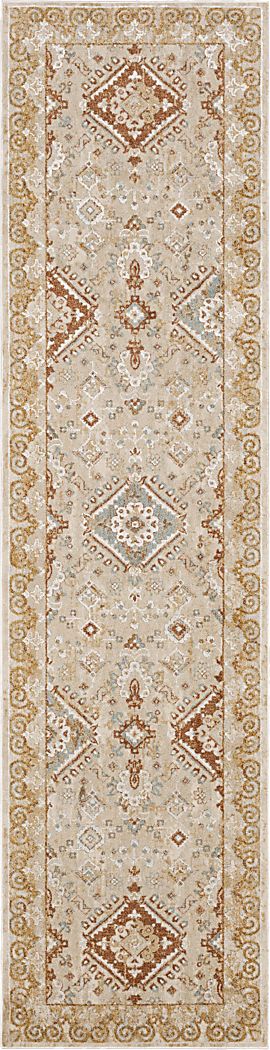 Leeworth Cream 2'6 x 10' Runner Rug