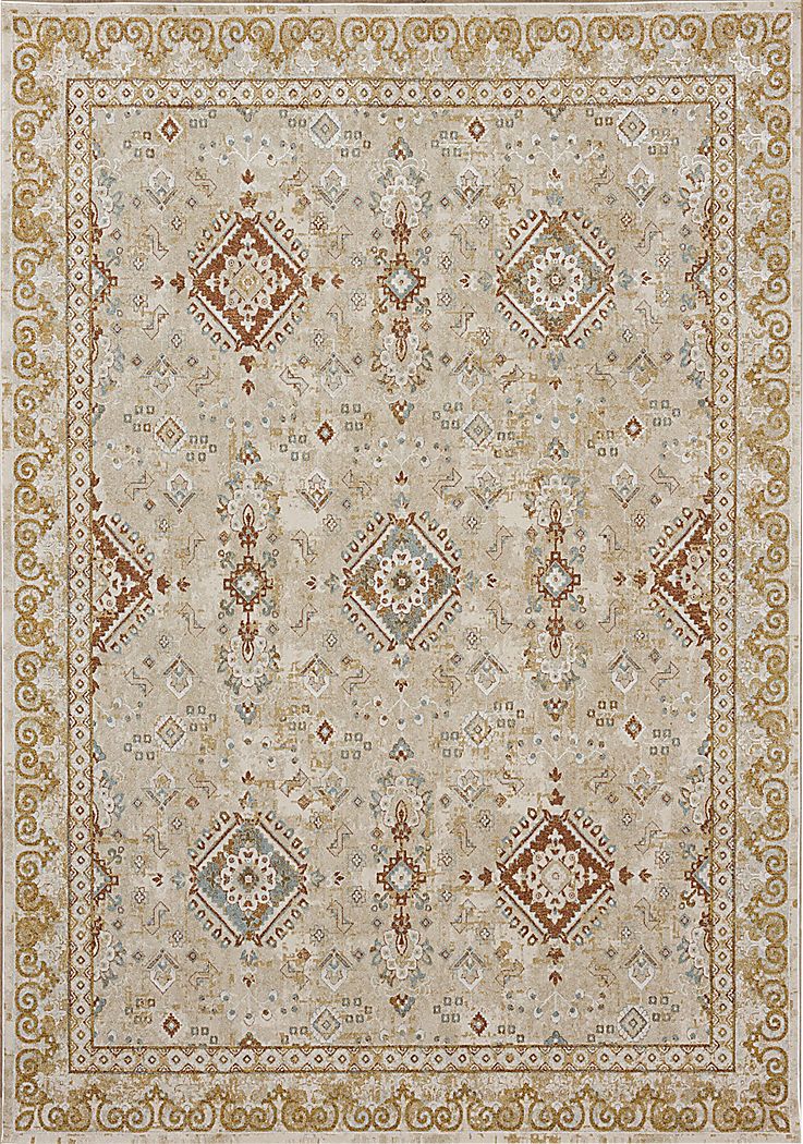 Leeworth Cream 6'6 x 9'10 Rug