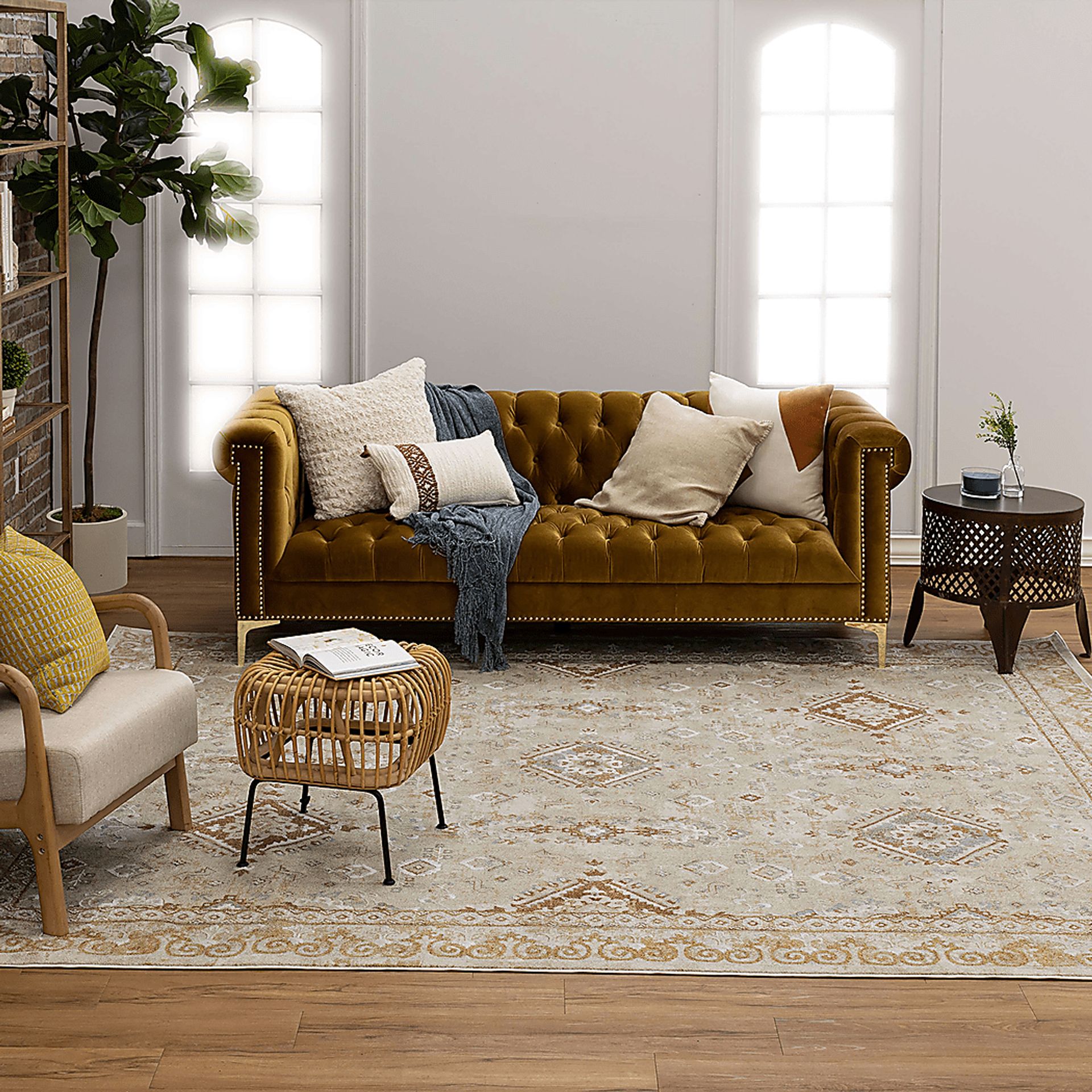Leeworth Cream 7'10 x 10'3 Rug - Image 2