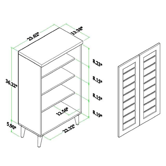 Lefelle Brown Shoe Storage Cabinet - Thumbnail - Image 11