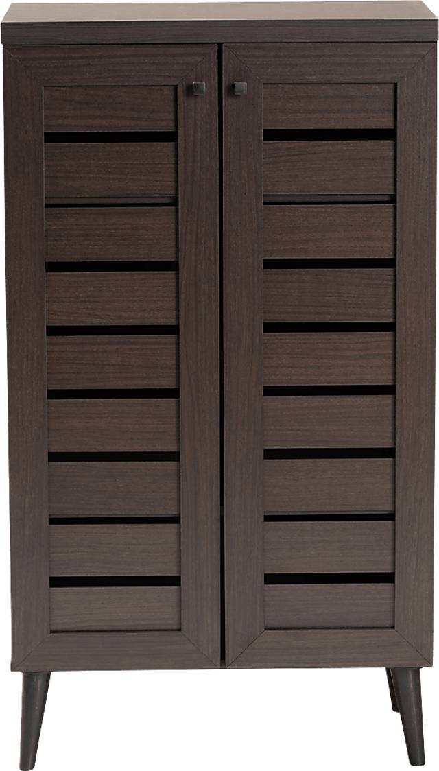 Lefelle Dark Brown Shoe Storage Cabinet - Thumbnail - Image 3