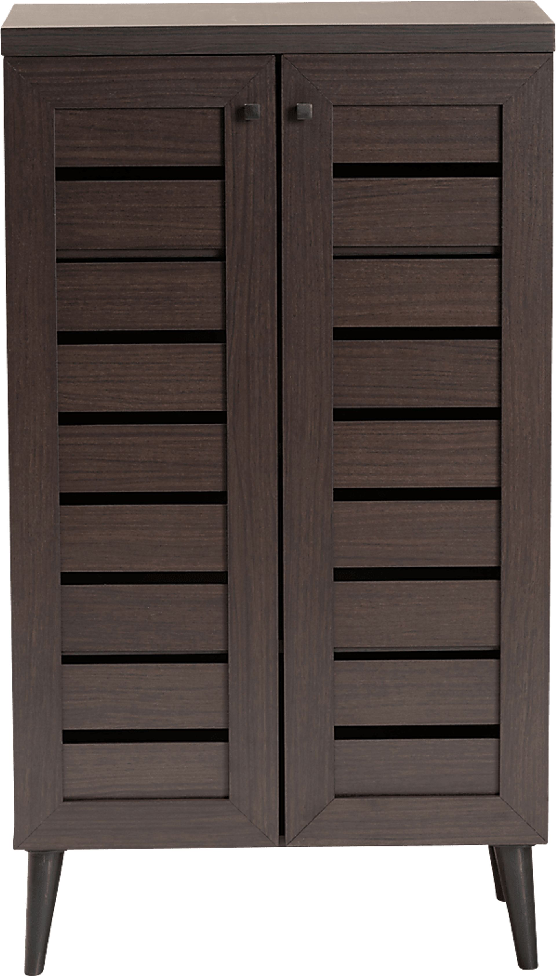 Lefelle Dark Brown Shoe Storage Cabinet - Image 3