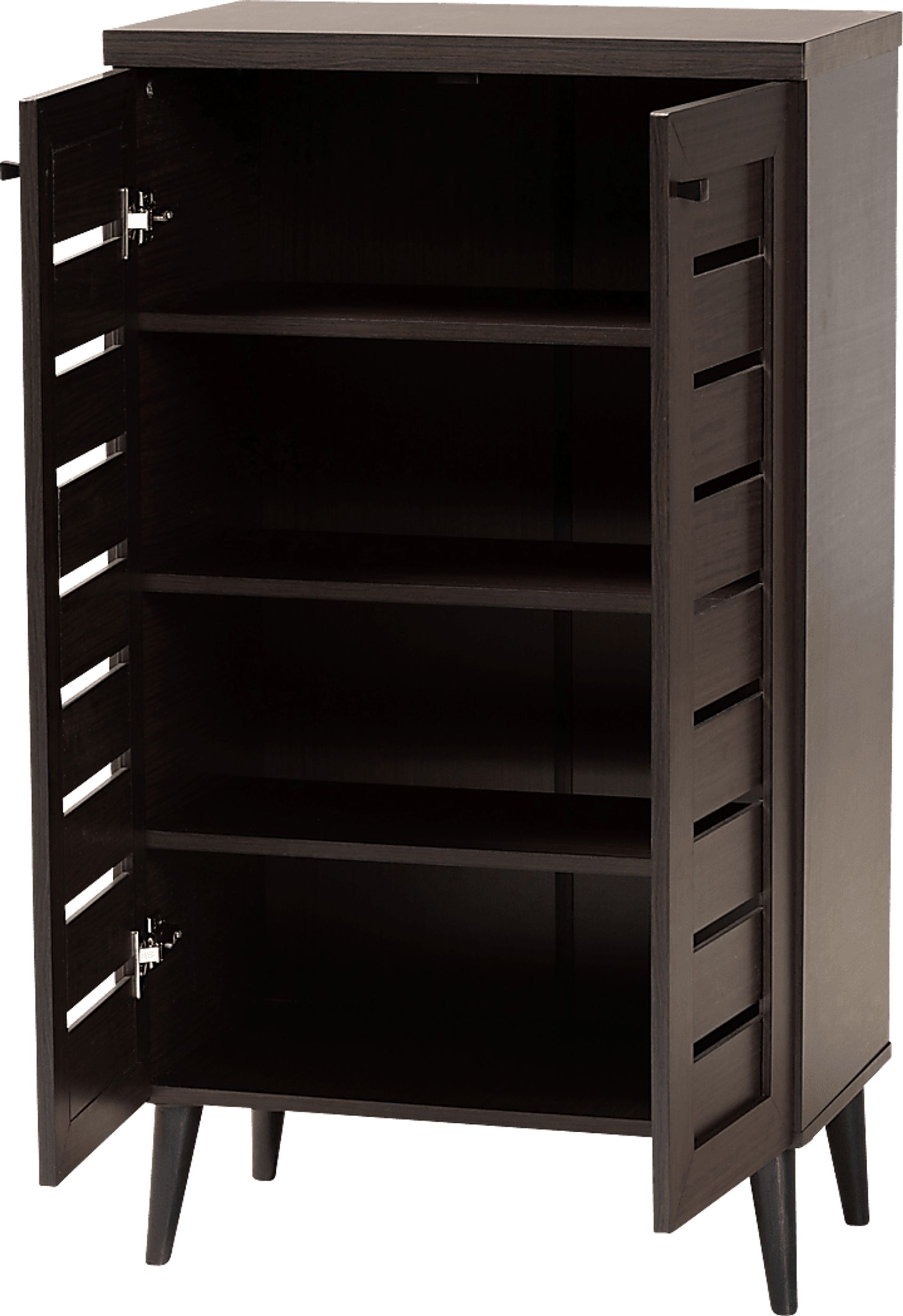 Lefelle Dark Brown Shoe Storage Cabinet - Image 4