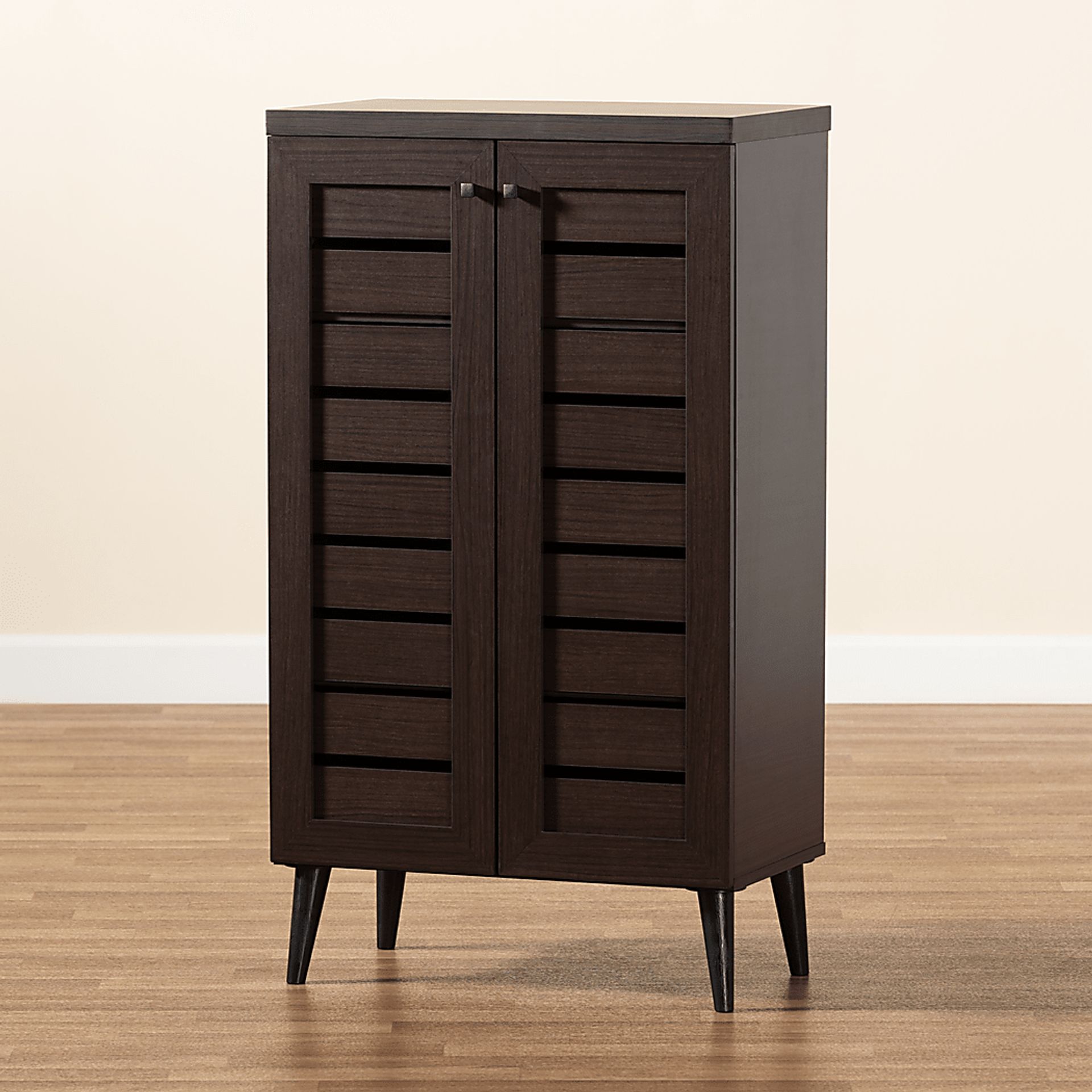 Lefelle Dark Brown Shoe Storage Cabinet - Image 8