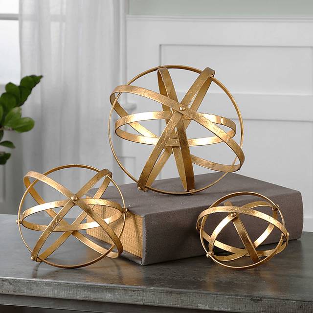 Leferve Gold Sculpture, Set of 3 - Thumbnail - Image 2