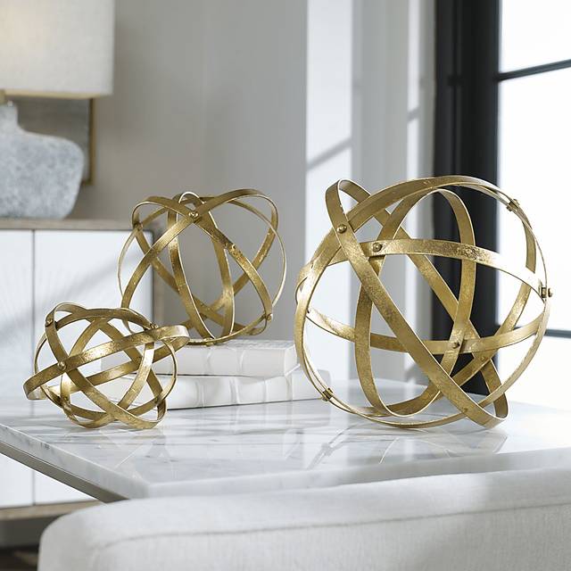 Leferve Gold Sculpture, Set of 3 - Thumbnail - Image 4