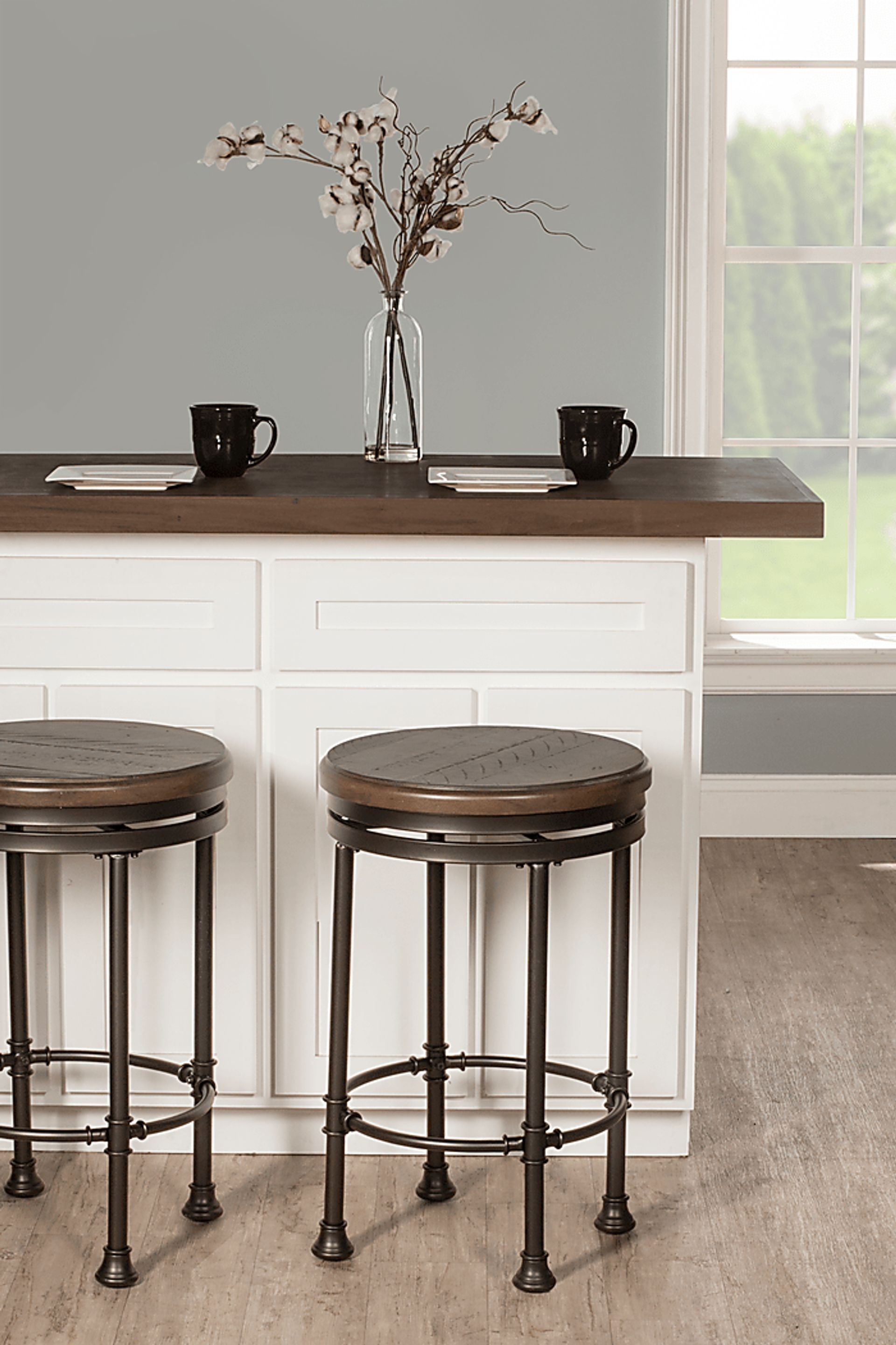 Leffingwell Brown Swivel Counter Height Stool - Image 2
