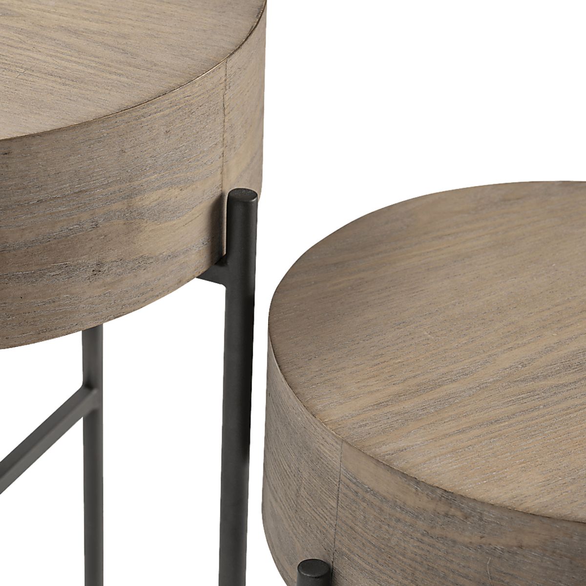 Leflore Cream Colors,Light Wood,White Nesting Tables, Set Of 2 | Rooms ...