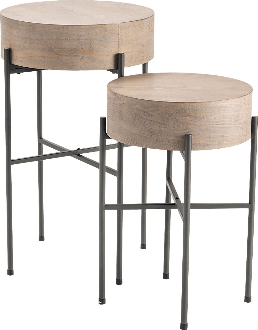 Leflore Cream Accent Table, Set of 2