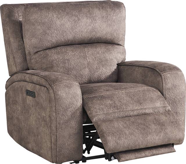 Leighton Brown Dual Power Recliner - Thumbnail - Image 2