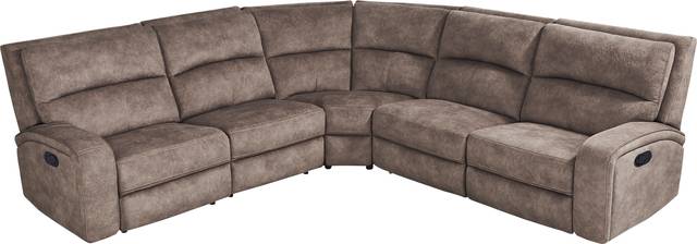 Leighton Brown 5 Pc Reclining Sectional - Thumbnail - Image 1