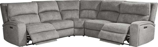 Leighton Gray 5 Pc Dual Power Reclining Sectional - Thumbnail - Image 3