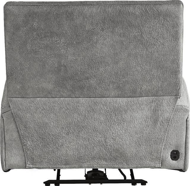 Leighton Gray Dual Power Recliner - Thumbnail - Image 4